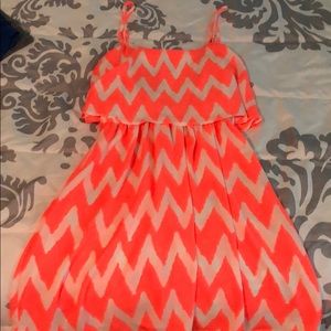 Coral loose fitted dress